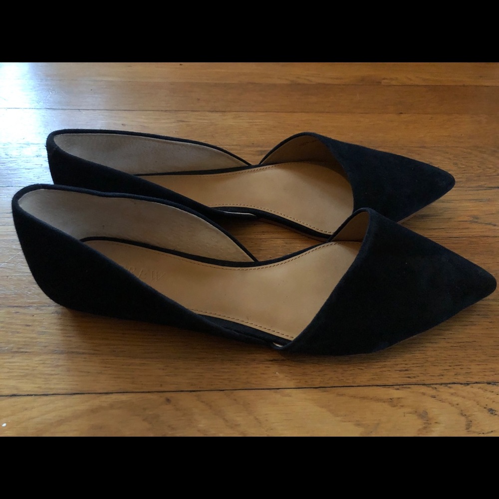 J Crew Zoe Suede D’orsay Flats